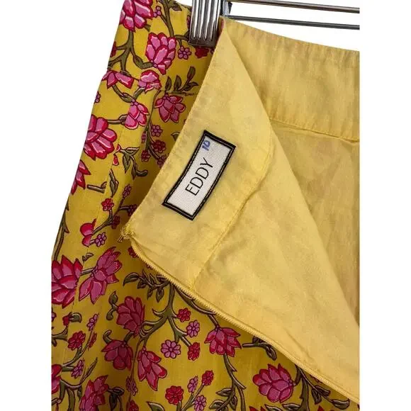 EDDY Anthropologie Patsy Fluted Skirt Hadley Crop Top Outfit Set Size 8 Medium - Picture 10 of 14